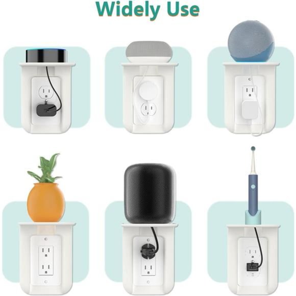 Outlet Shelf Wall Holder, Standard Vertical Duplex Decorative Outlet Space Saver - Picture 6 of 6